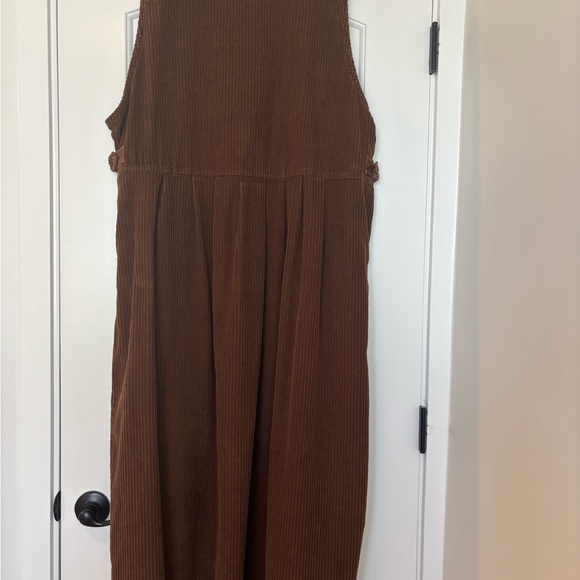 Vintage Erika Brown Corduroy Jumper Dress Pinafore Plus Size 2X - Picture 4 of 11